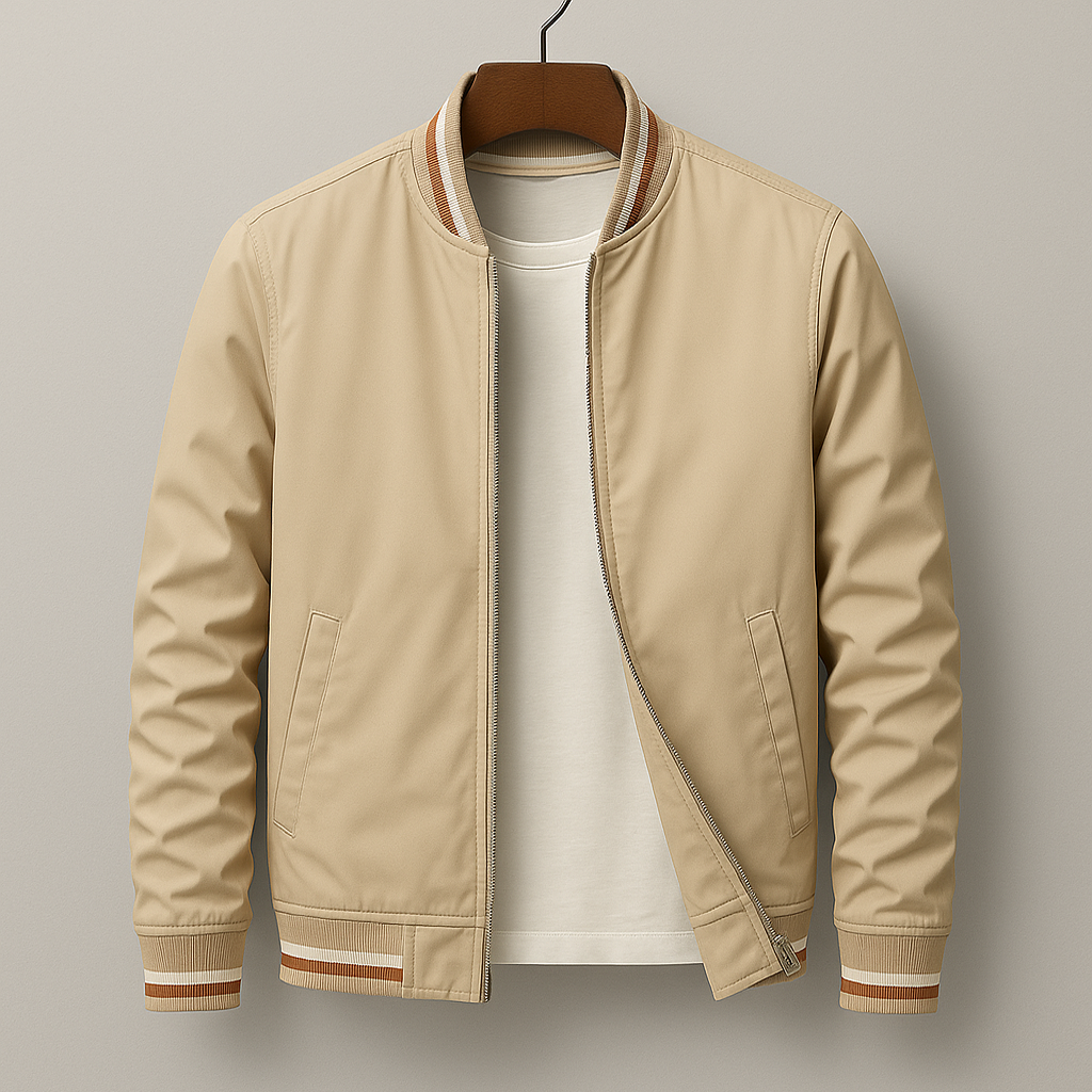 Mason | Elegant Striped Bomber Jacket