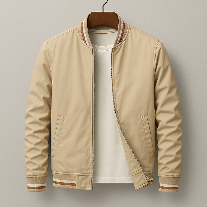 Mason | Elegant Striped Bomber Jacket