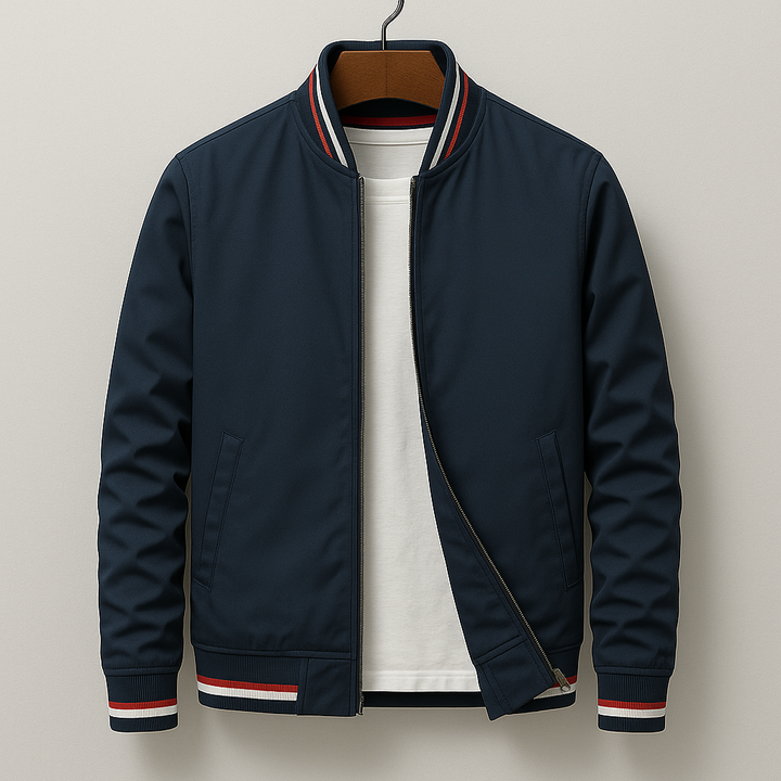 Mason | Elegant Striped Bomber Jacket