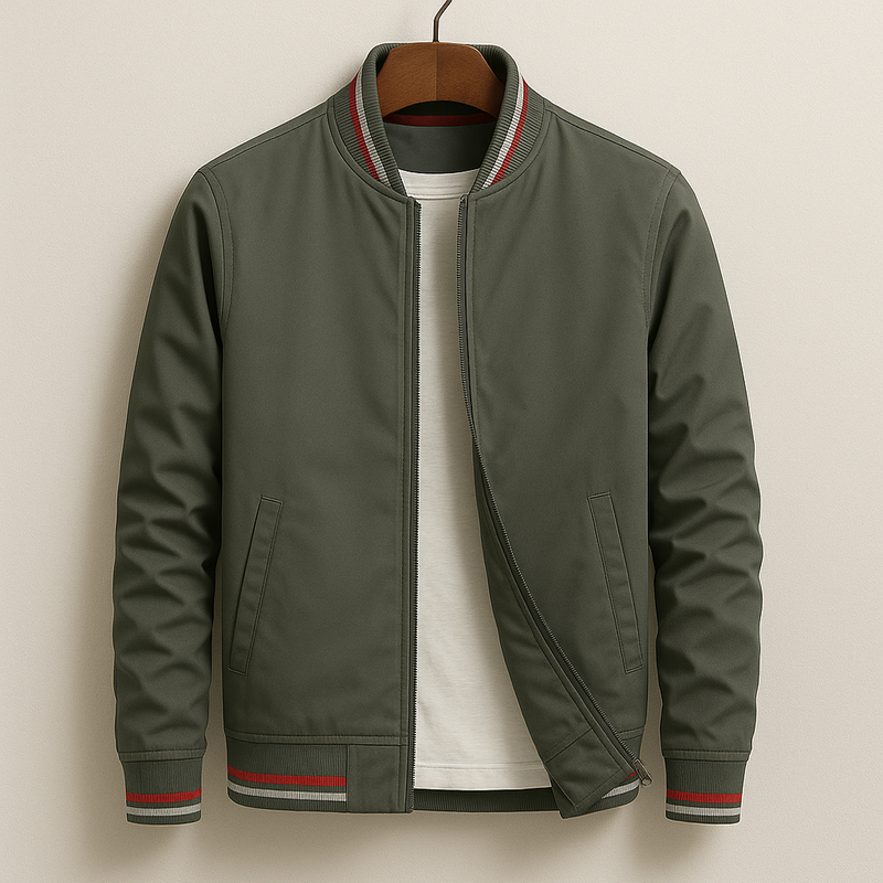 Mason | Elegant Striped Bomber Jacket