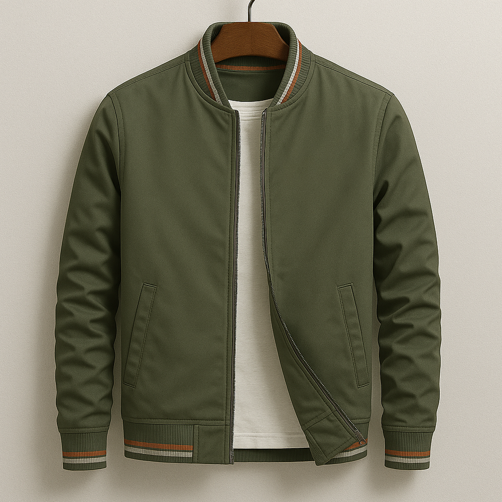 Mason | Elegant Striped Bomber Jacket