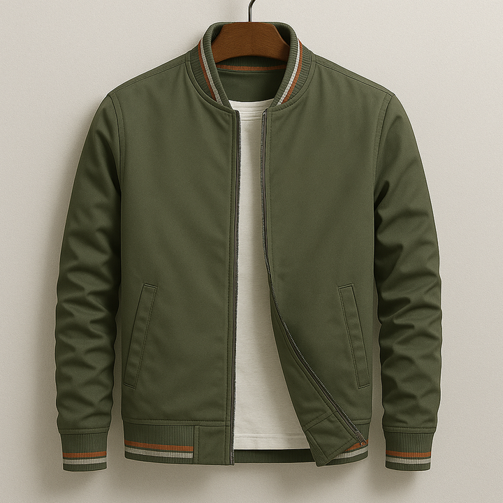 Mason | Elegant Striped Bomber Jacket