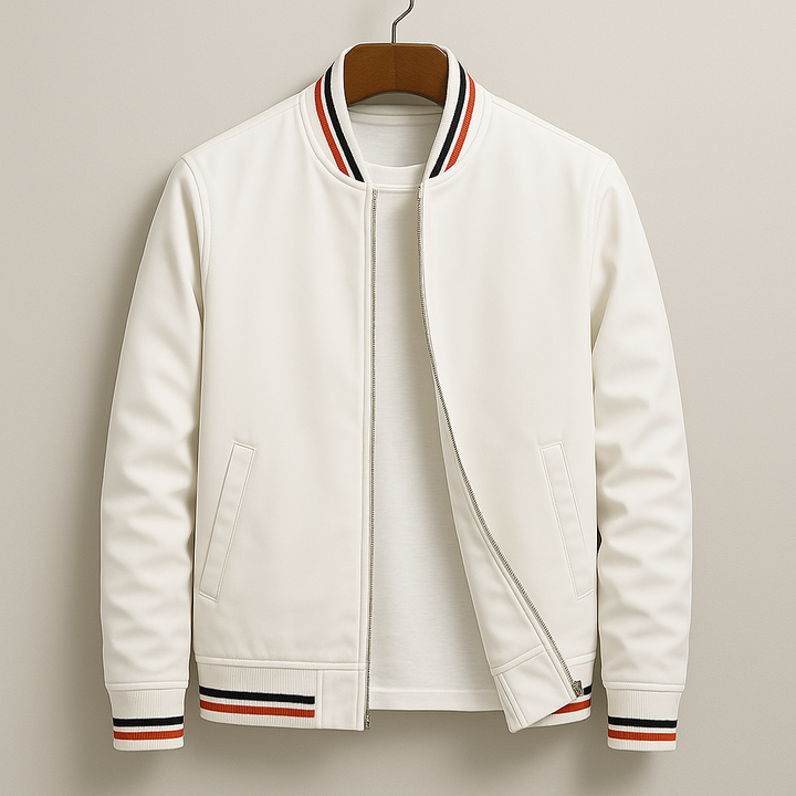 Mason | Elegant Striped Bomber Jacket