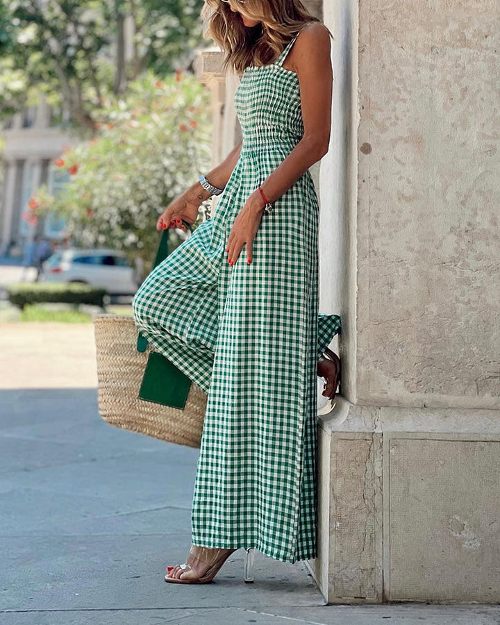 Daphne | Chic Gingham Jumpsuit